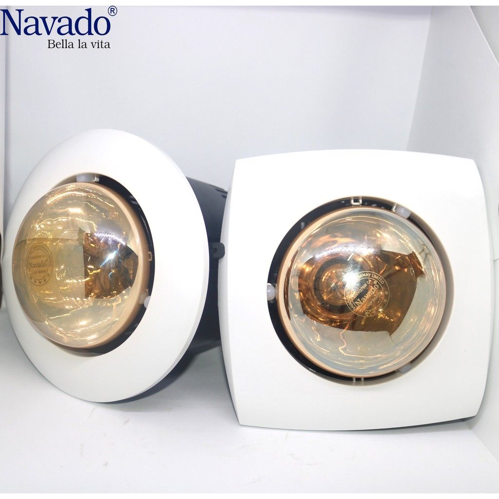 Đèn sưởi nhà tắm Navado âm trần 1 bóng (mặt vuông) NAV-6008