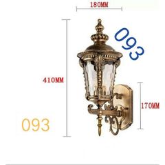 Đèn tường chùa thân màu đồng 093 KT H40*D18 VLDTCH-151