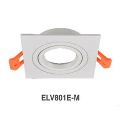ELV Chóa đèn led âm trần spotlight KT: 92*92*H17, lỗ khoét 75*75, màu đen, IP20 ELV801E-M-BK