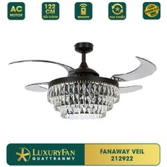 Quạt trần đèn thu cánh Úc Fanaway Veil 4 cánh 122cm 60w AC