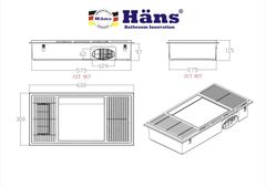 Quạt âm trần đa năng Hans (4 trong 1) HA2