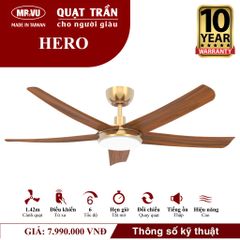 Quạt trần Mr.Vu HERO 5 cánh 1m42 50W DC