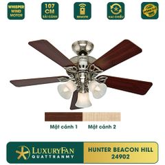 Quạt trần đèn Hunter Beacon Hill 5 cánh 107cm 80w AC