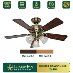 Quạt trần đèn Hunter Beacon Hill 5 cánh 107cm 80w AC