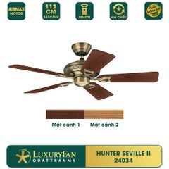 Quạt trần Mỹ Hunter Seville 5 cánh 112cm 100w AC