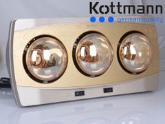 Đèn sưởi nhà tắm Kottmann 3 bóng gắn tường K3BH