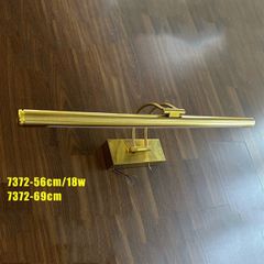 Đèn tranh đèn gương màu vàng trơn, chân đôi, 7372-56 D56cm VLDETG-159