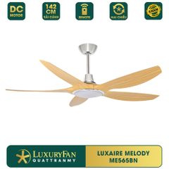 Quạt trần đèn Đài Loan Luxaire Melody 5 cánh 142cm 55w DC