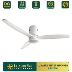 Quạt trần đèn Đài Loan Luxaire Ritter Hugger ABS  3 cánh 132cm 40w DC