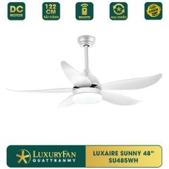 Quạt trần đèn Đài Loan Luxaire Sunny 48'' 5 cánh 122cm 55w DC