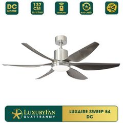 Quạt trần đèn Đài Loan Luxaire Sweep 6 cánh 137/167cm 55w DC