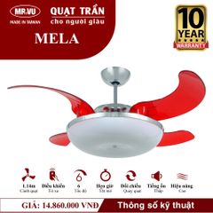 Quạt trần đèn Mr.Vu MELA LED 4 cánh 1m11 65W AC