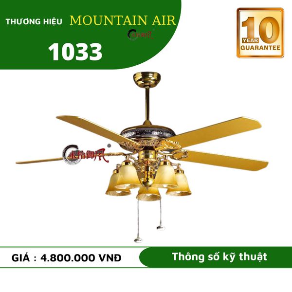 Quạt trần đèn Mountain air 5 cánh 152cm 70w AC 1033