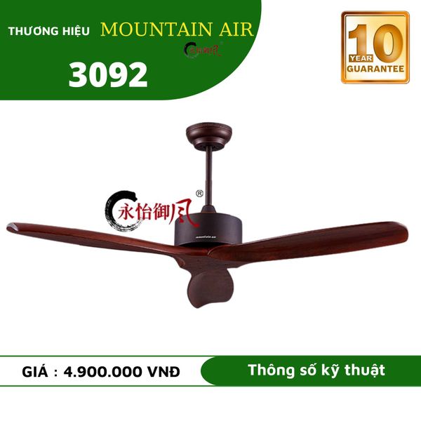 Quạt trần Mountain air 3 cánh 132cm 80w AC 3092