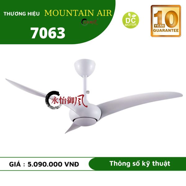 Quạt trần đèn Mountain air 3 cánh 132cm 35w DC 7063