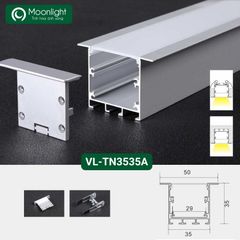 Thanh nhôm định hình profile lắp âm VL-TN3535A