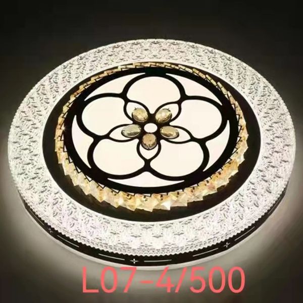 Đèn mâm pha lê tròn D500, tráng gương, chất liệu: thép không gỉ + pha lê, LED36+36W 3 màu XX-L07-4/5 VLDMPL-081