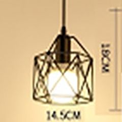 LVD Đèn thả hợp kim kiểu rọ dáng K thân đèn, E27; KT: 180x230(mm) TH023K VLTHHK-089-K