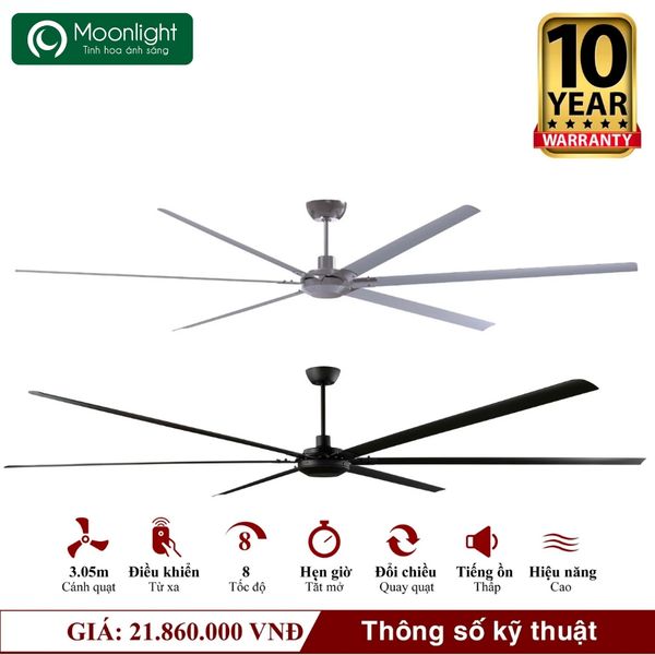 Quạt trần Mr.Vu XTREME 6 cánh 3m05 95W DC