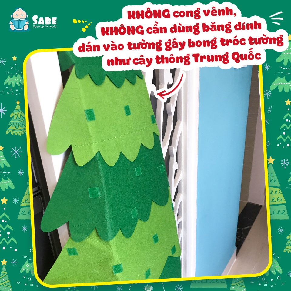 Cây thông vải dạ 3 tầng x 2 lớp