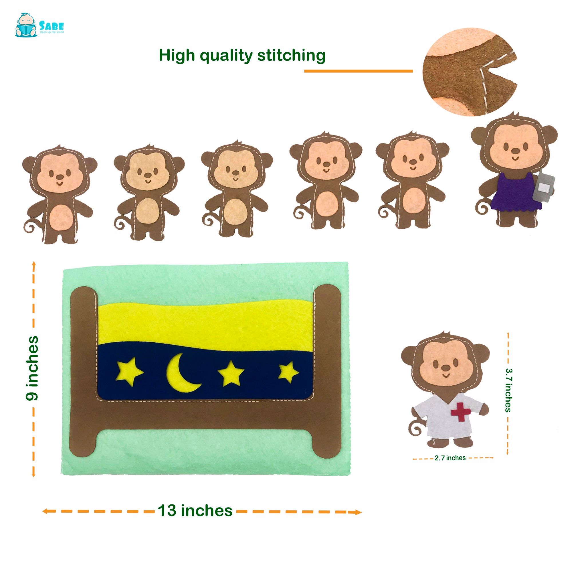 Bộ rối tay bài hát 5 chú khỉ