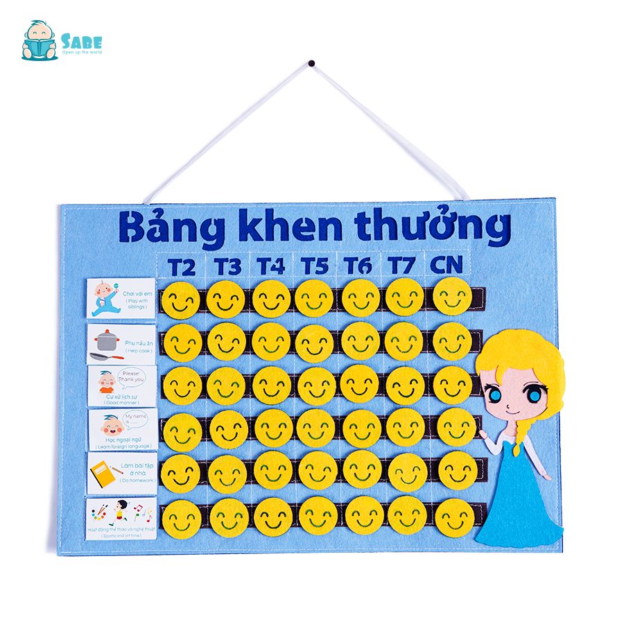 Bảng khen thưởng bé 5 tuổi trở lên