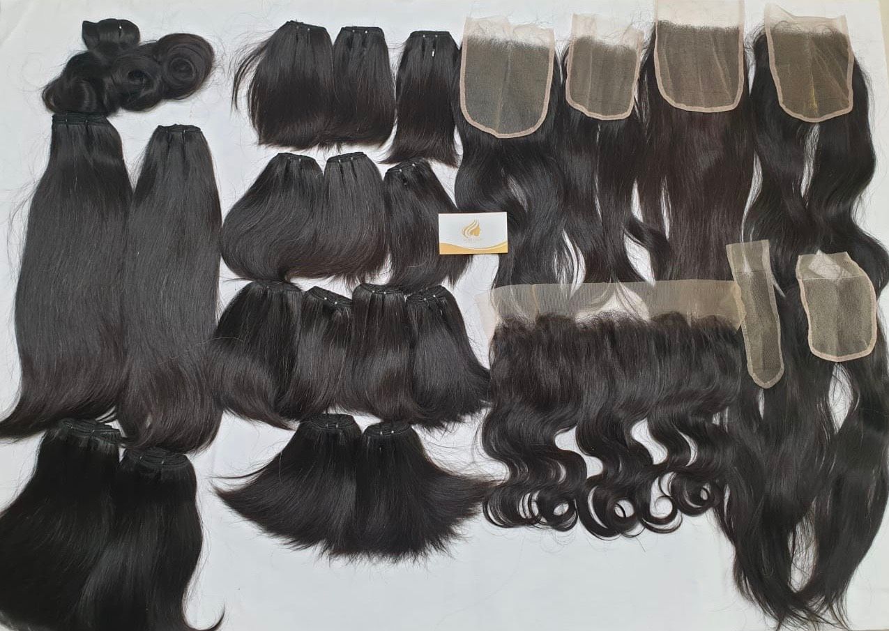  Black Super double weft hair 