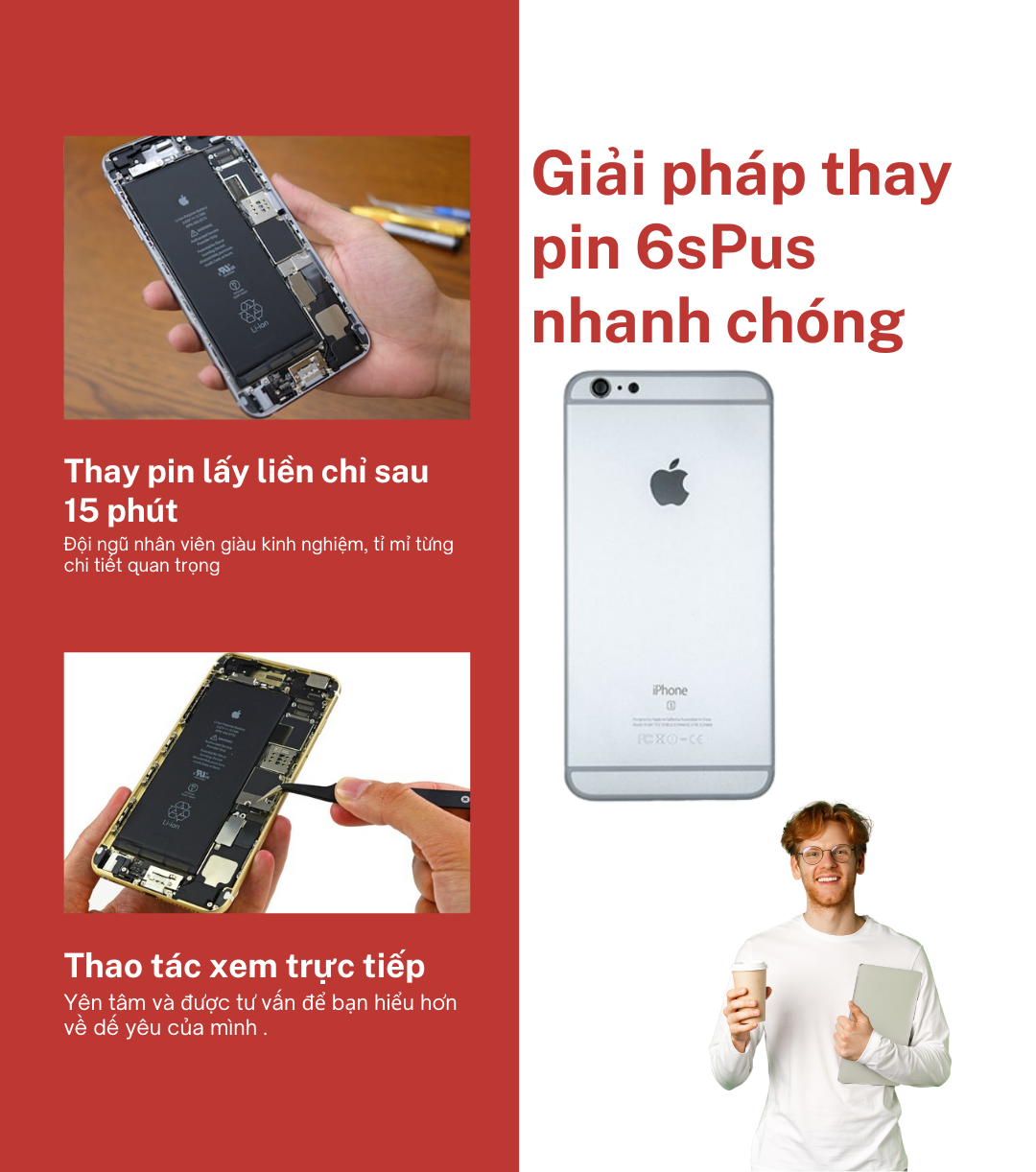 Thay pin iPhone 6S Plus