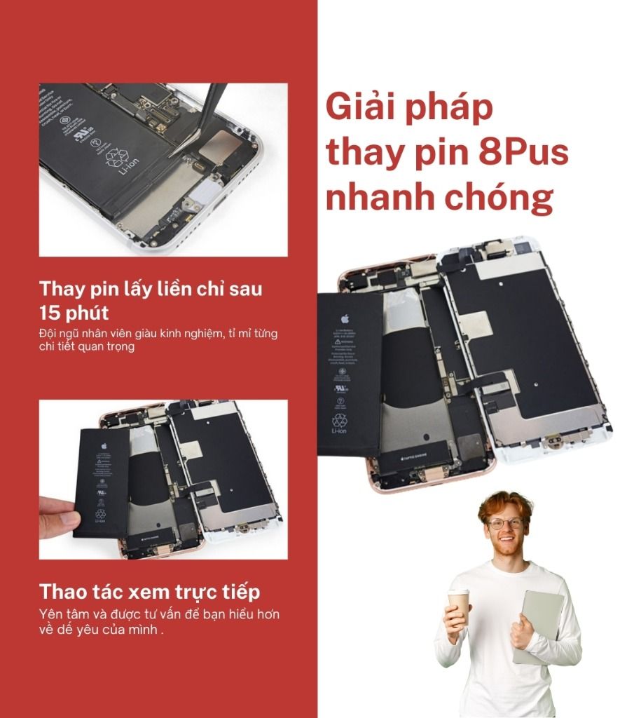 Thay pin iPhone 8Plus