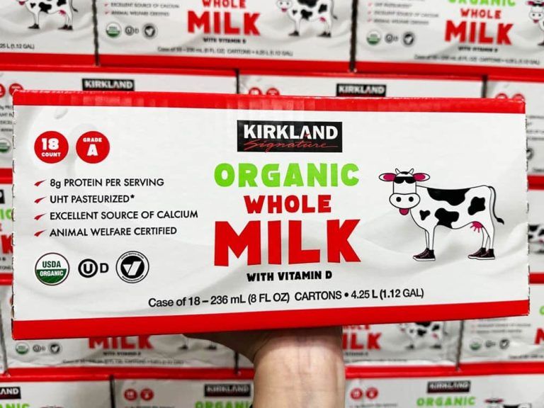 Sữa tươi nguyên kem Kirkland Signature Organic Whole Milk 236ml x18 hộp