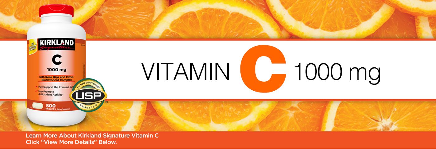 Viên Uống Bổ Sung Vitamin C 1000mg Kirkland 500 Viên_ Mỹ