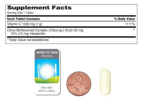 Viên Uống Bổ Sung Vitamin C 1000mg Kirkland 500 Viên_ Mỹ