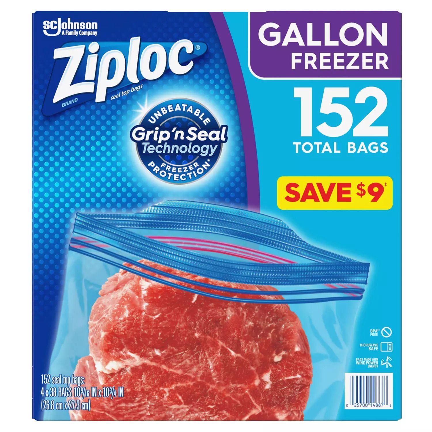 Túi Ziploc Đa Năng 2 Dây Kéo Size Lớn 152 Cái, 38 Cái * 4 Hộp Nhỏ