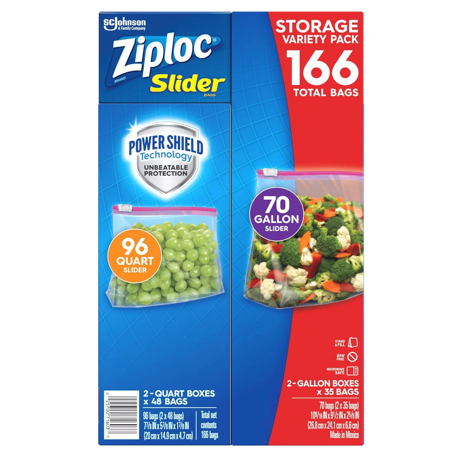 Túi Ziploc Đa Năng Slider Dây Khóa Kéo 2 Size 166 Cái 4 Hộp