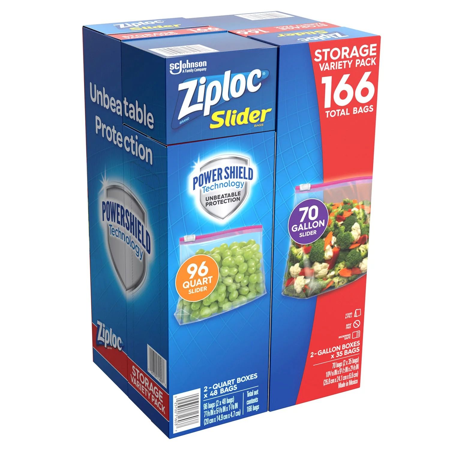 Túi Ziploc Đa Năng Slider Dây Khóa Kéo 2 Size 166 Cái 4 Hộp