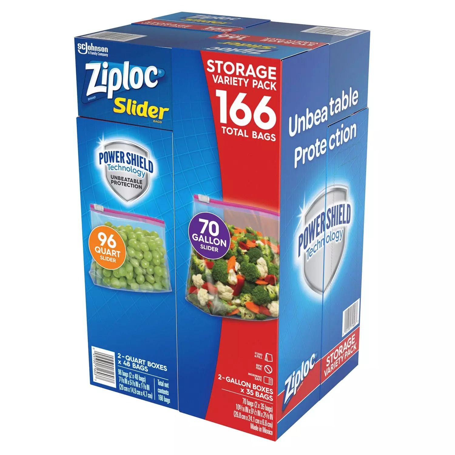 Túi Ziploc Đa Năng Slider Dây Khóa Kéo 2 Size 166 Cái 4 Hộp