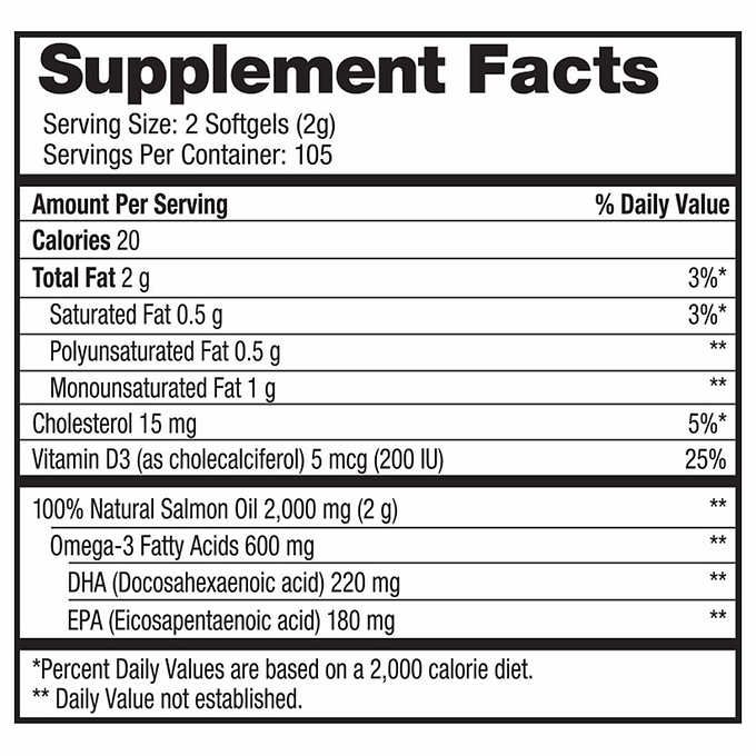 Thực phẩm chức năng Viên dầu cá hồi Pure Alaska Omega-3 Wild Salmon Oil 1000mg của Mỹ