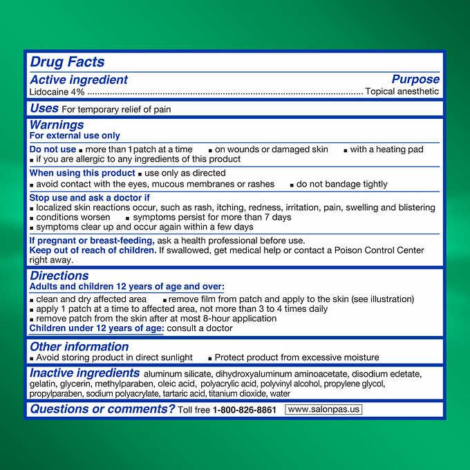 Cao Dán Gel Lạnh Giảm Đau Nhanh Cực Mạnh Salonpas LIDOCAINE 4%