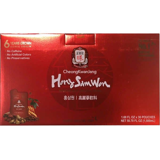 Hồng Sâm Đỏ Hồng Sâm Won Hộp 30 Gói, 50ml/Gói_Mỹ