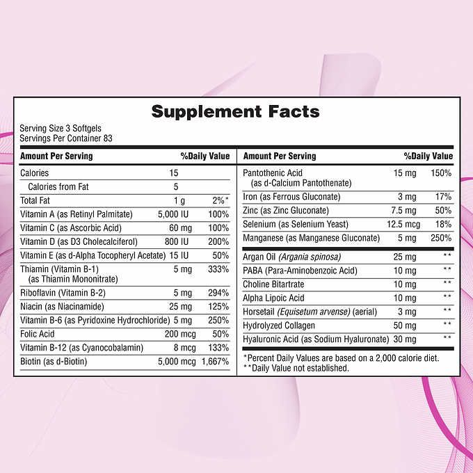 Viên Uống Đẹp Da Tóc Móng Nature's Bounty 250 Viên_Mỹ
