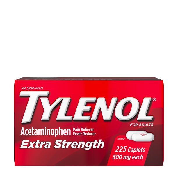 Thuốc Giảm Đau Và Hạ Sốt Tylenol Acetaminophen Extra Strength 500mg 225 Viên_Mỹ
