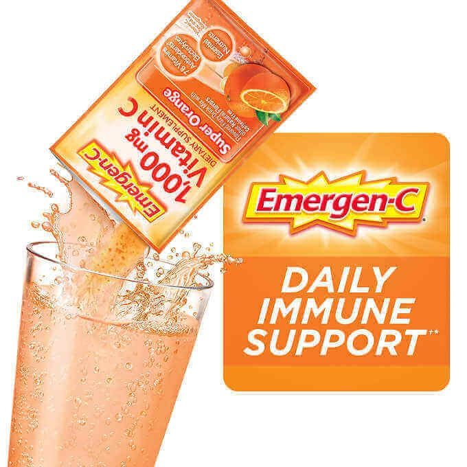 Bột Vitamin C Emergency-C Mỹ 1000mg 90 Gói (3 Hộp Bên Trong)