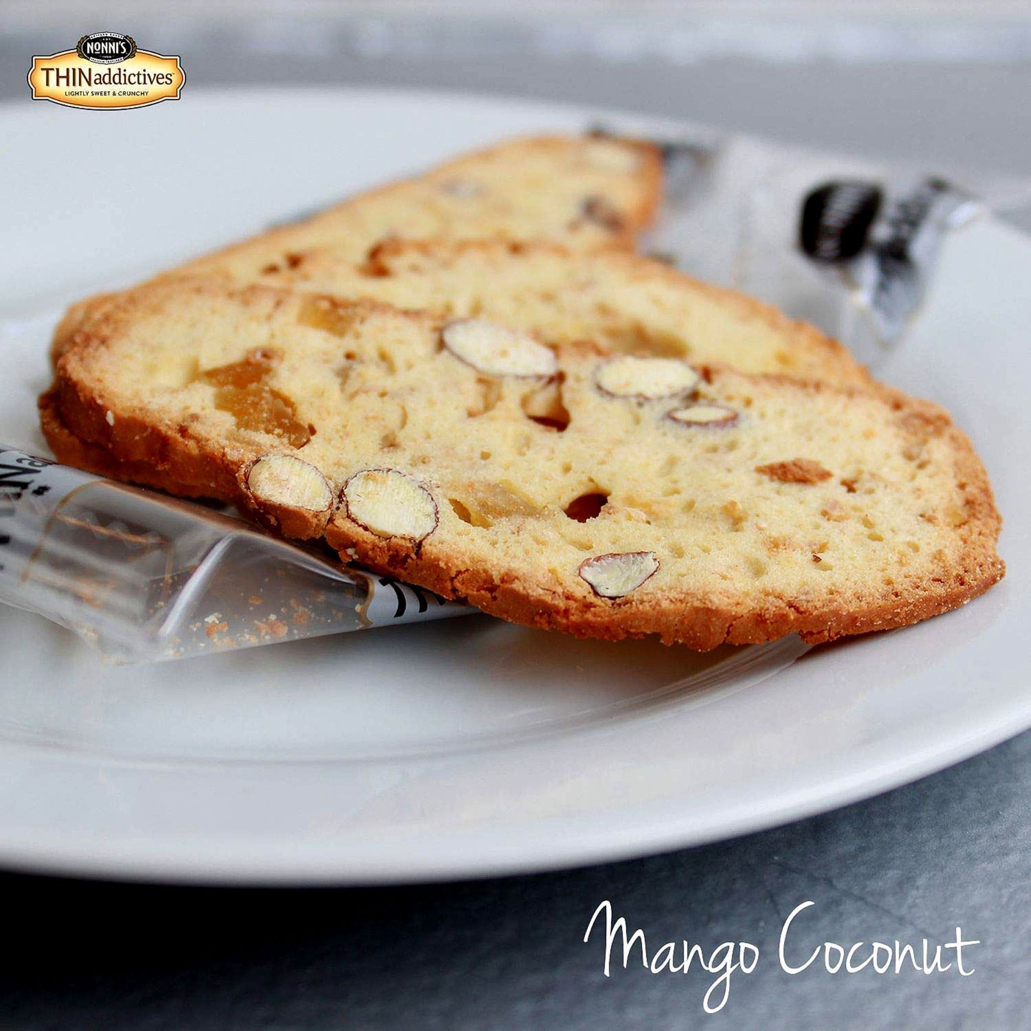 Bánh Quy Sấy Hạnh Nhân, Xoài Và Dừa THINaddictives Mango & Coconut Almond Thin Cookies Hộp 75 Miếng trong 25 Gói 3_575g