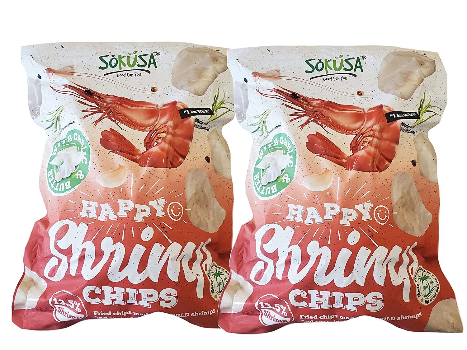 Bánh Snack Tôm Phô Mai Tỏi Happy Sokusa 454g_Mỹ