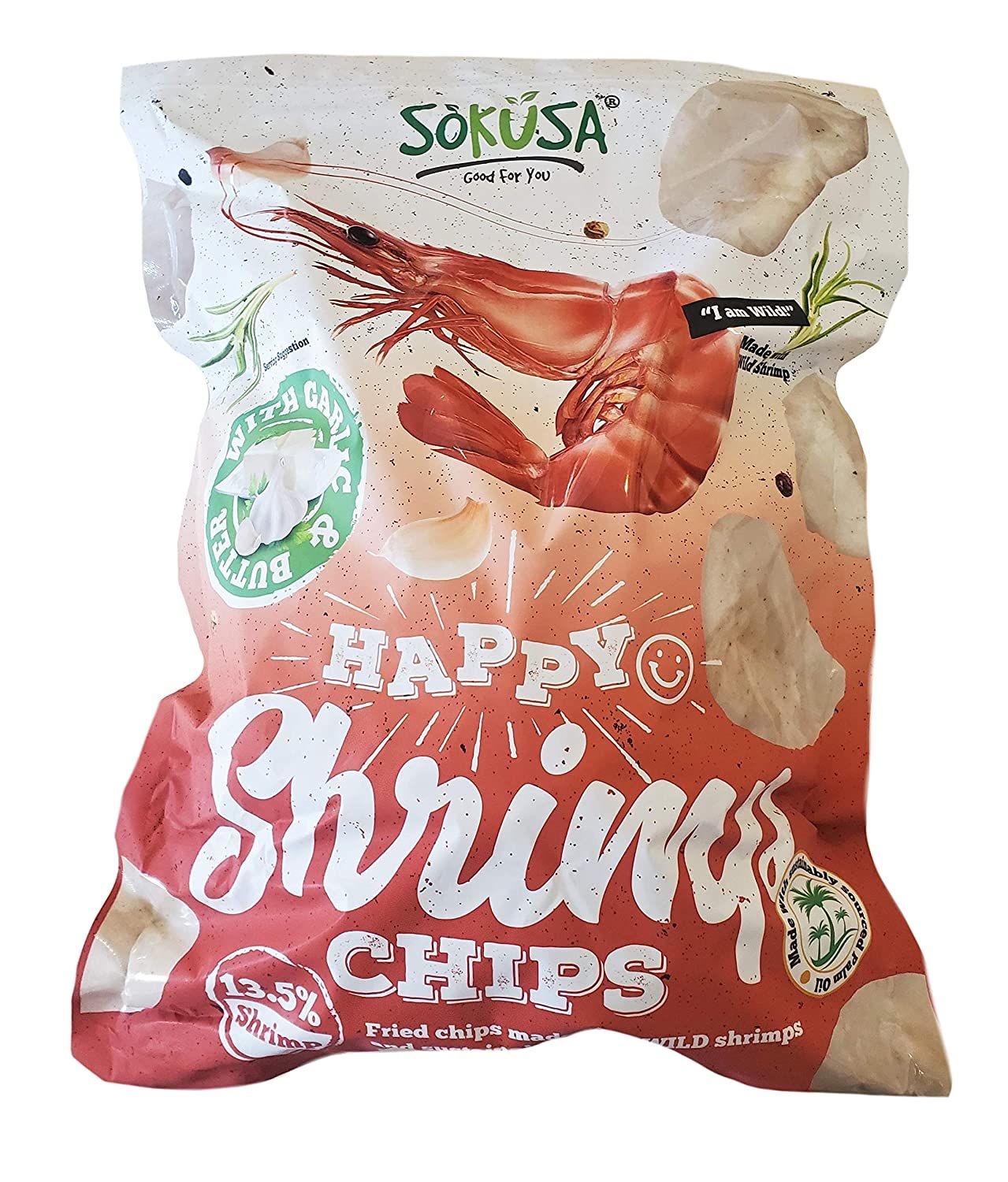 Bánh Snack Tôm Phô Mai Tỏi Happy Sokusa 454g_Mỹ