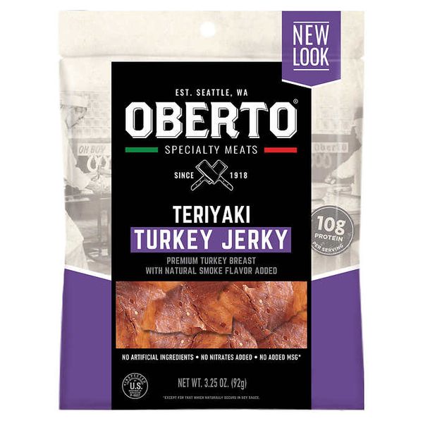  Khô Bò/Gà Tây Mỹ ObertoTeriyaki Beef Jerky Pack 3, 92g/Gói_Mỹ 