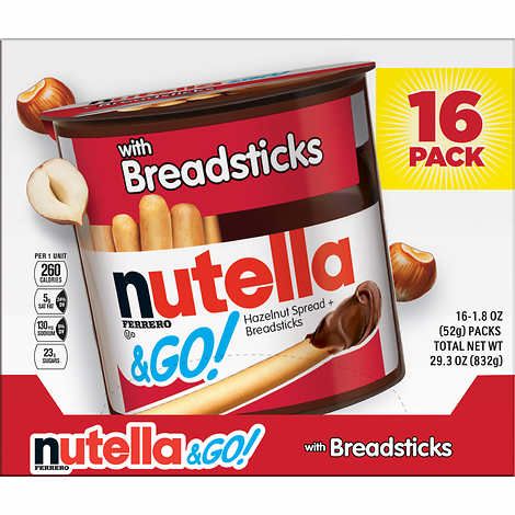  Bánh Que Chấm Nutella and Go (16 gói x 52 gr/gói) 832g 