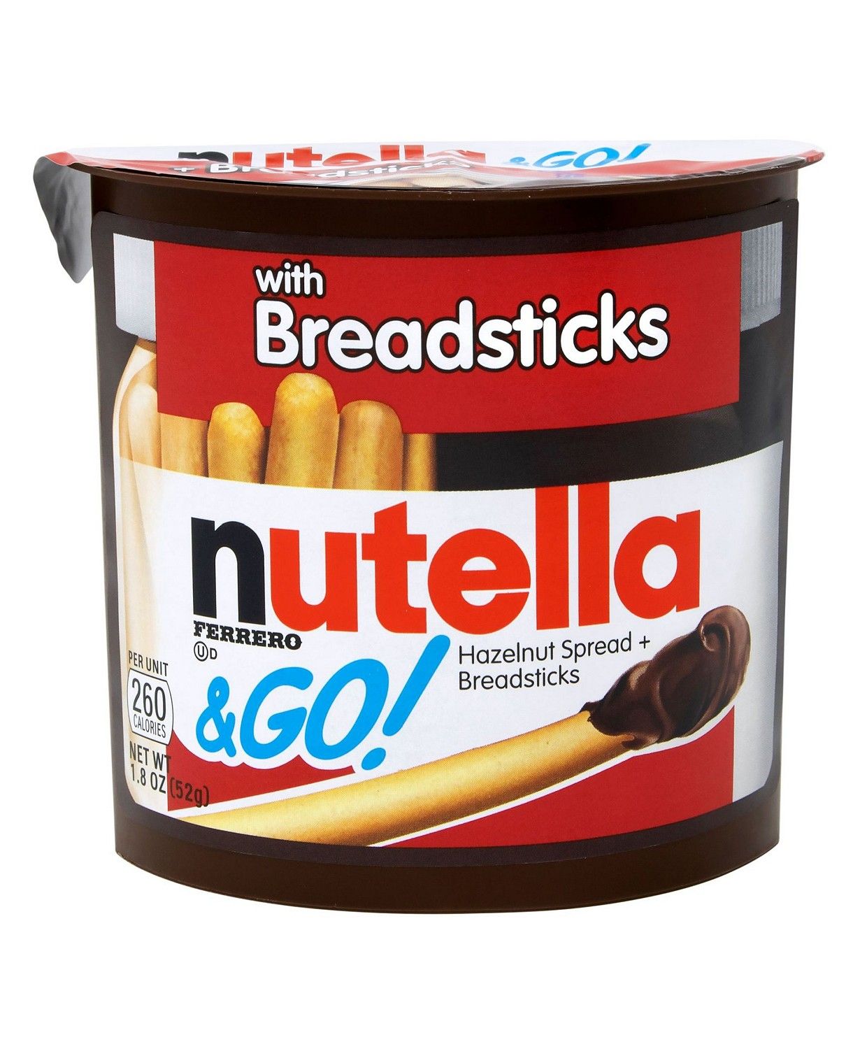 Bánh Que Chấm Nutella and Go (16 gói x 52 gr/gói) 832g
