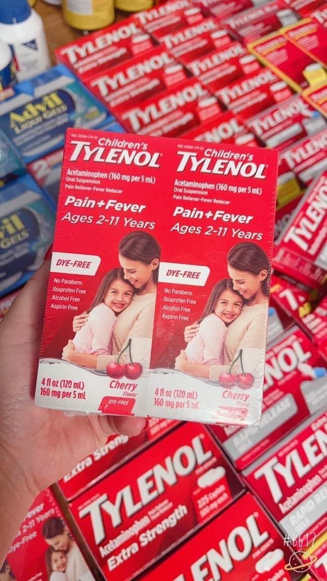 Set 2 Siro Tylenol Giảm Đau Hạ Sốt Trẻ Em