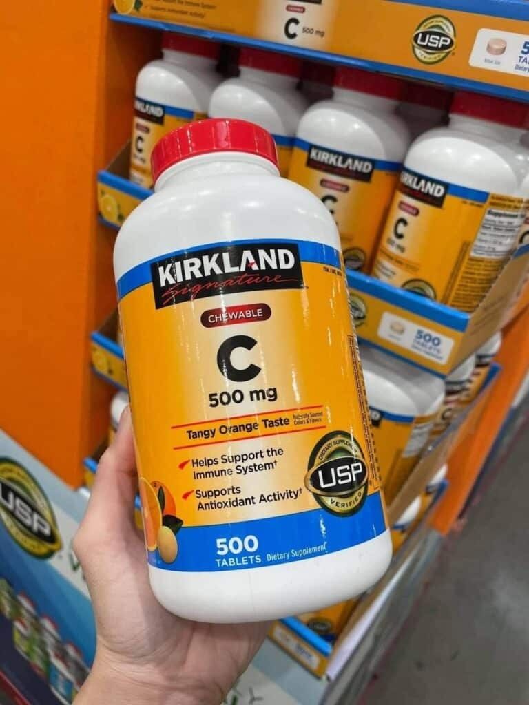 Viên ngậm bổ sung Vitamin C - Kirkland Signature Chewable Vitamin C 500mg